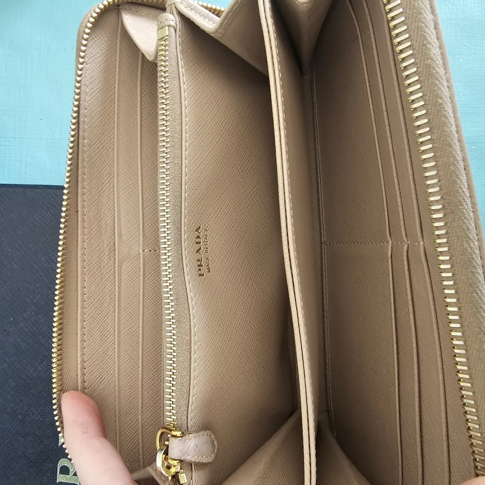 Prada Large Saffiano Zippy Leather Wallet - Picture 8 of 15